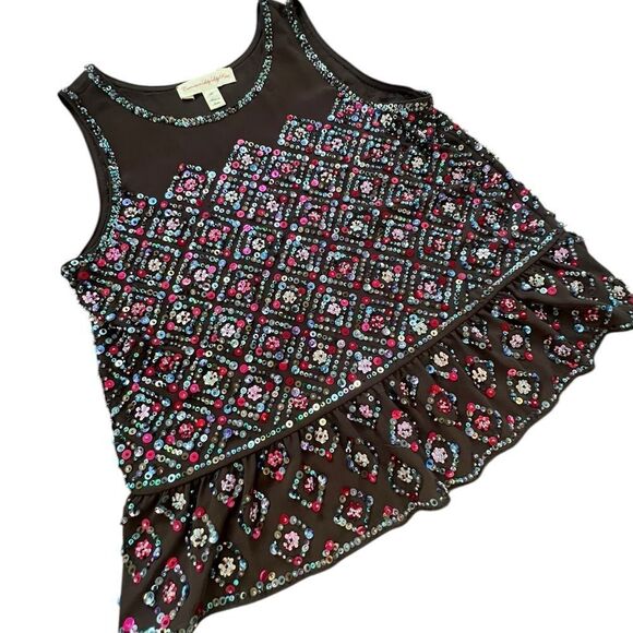 Anthropologie Carnation Lily Lily Rose Embellished Sleeveless Top - Size M - Picture 2 of 8